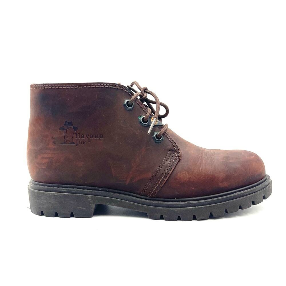 HAVANA JOEs Panama Jack men's brown leather ankle lace up boots size EU 41/US 8